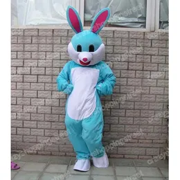 Natal azul coelho mascote traje de alta qualidade personagem dos desenhos animados roupas halloween carnaval vestido ternos adulto tamanho festa de aniversário ao ar livre outfit