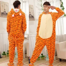 Kadınların Pijama Yetişkinleri Hayvan Onesies Tiger Pijama Setleri Placeswear Kadınlar Kış Unisex Domuz Panda Kostümleri Çocuk Sevimli Çizgi Pazen Pijama 231130