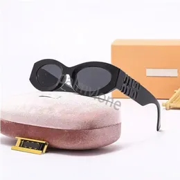 선글라스 232miumius sunglasses 디자이너 타원형 프레임 고급 여성 반응 방사선 UV400 성격 남성 레트로 안경 플레이트 고급 가치 mi