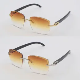 Luksusowe okulary przeciwsłoneczne męskie męskie lentes de sol mujer designerka duża kwadratowa czarna bawoły rogów przeciwsłonecznych ramy do dekoracji Diamentowe okulary przeciwsłoneczne