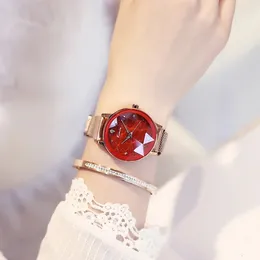 Zegarki damskie nr 2 luksusowe marka Kimio marka ssek magnetyczny ssanie zegarek damskie sukienki z wielką gwiazdką zegarki ze stali nierdzewnej kwarc kwarcowy 231201