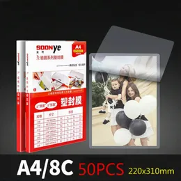 Laminasyon Makineleri A4 8c Makine Plastik Torba PO Kağıt Kartı Resim Koruyabilir 50 PCS Kutu Koruması Isı Büzülebilir Film 231130