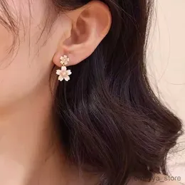 Charm Fashion Sweet Temperament Pearl Pink Cherry Stud Earrings for Women Exquisite Personality Earrings Trend Jewelry Gift R231201