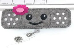 ナースバッジリールホルダーかわいい包帯RNバッジリール刺繍格納式バッジホルダー学生用ワニクリップを備えた教師9918529