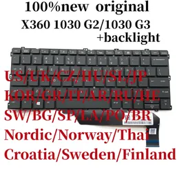 Teclados 100% teclado retroiluminado original para HP X360 1030 G2 G3 série 231130
