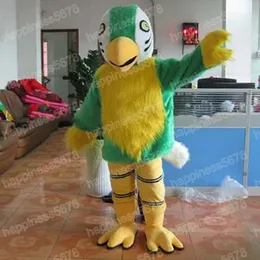 Newest green Parrot Bird Mascot Costume Carnival Unisex Outfit Christmas Birthday Party Outdoor Festival Dress Up Promotional Props Holiday Celebration