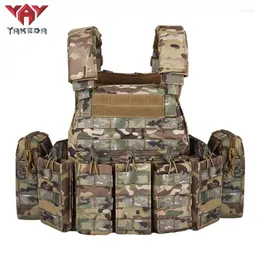 Hunting Jackets YAKEDA Camo 1000D Polyester Tactical Vest Outdoor Protective Adjustable Molle For Training Combat Chest Ger