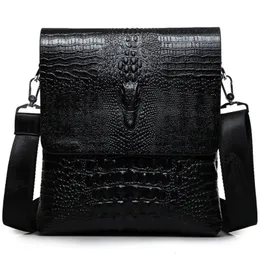 Waist Bags Luxury Brand Messenger Bag Men Leather Business Alligator Shoulder Male Casual Satchel Grain Crossbody For 231130
