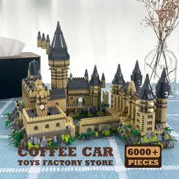 Forniture di giocattoli di Natale Modello di scuola di magia creativa Set di mattoncini di diamanti Castello medievale MOC Blocchi di costruzione Giocattoli di plastica fai-da-te Regali di Natale per bambini adulti 231129