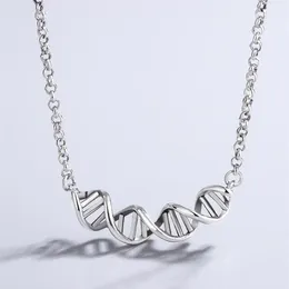 チェーンVentfille 925 Sterling Silver Dna Ed Ed Spiral Necklace for Women Personality Trendy Party Gifts Jewelry 2021 Drop210J