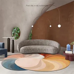 Carpet Fluffy Soft Lounge Rug Morandi Living Room Decoration Shaped Carpet Light Luxury Rugs for Bedroom Thicken Irregular Non-slip Mat 231130