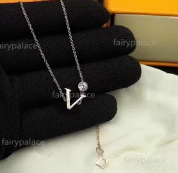 Charme carta pingente colares diamante 316l titânio aço 18k banhado a ouro colar moda curta corrente pingentes jóias casal gi1710249