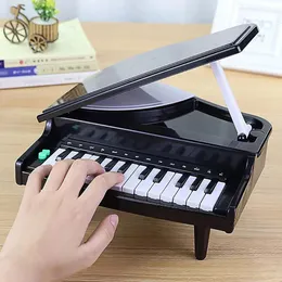 キーボードピアノ26キーミニエレクトロニックシミュレーションプレイ楽器玩具練習ブラックピンクのチルストマスギフト231201