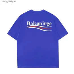 Short balencaigalies balencigalies Designer Wave Balanciaga T Shirt Cola Spring And Summer Sleeve Men's Women's Same Style Loose Versatile Casual Half 5xl s I22K