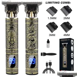 Electric Shavers LCD Display T9 Hairber 0mm Shaver Hair Trimer Home Appliances Travel Barber Razors rakar Hine For Men Trimmer Man D Otusk