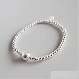 Charms Authentic 925 Sterling Sier Strand Bracelets For Women Gifts 8Mm Beads Elastic Bracelet Fine Jewelry Drop Delivery Findings Com Dh6Tq