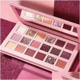 Ögon Shadow Pearlescent 18 Color Eyeshadow Palettes Desert Rose Disc Marble Makeup Plate Drop Delivery Health Beauty Eyes DHGXQ