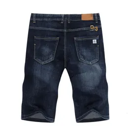 Summer Shorts Men Denim Pants Stretch Dark Blue Fashion Design S Slim Straight Male Short Jeans Hombre