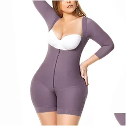 Shaper da donna Body da donna per indumenti compressivi a maniche lunghe dopo la liposuzione Dopo il parto Shapewear da donna 221202 Drop Deliv Dh3Rg