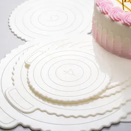 Bakeware Tools 5Pcs Reusable Round Cake Boards ABS Present Cupcakes Dessert Displays Tray Serving Kitchen Dining & Bar Tool