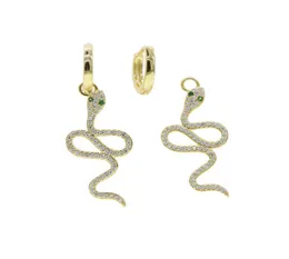 nieuw aangekomen snake oorbel micro pave wit groen cz hoge kwaliteit lange snaked dangle drop oorbel voor meisje vrouwen trendy sieraden2268542