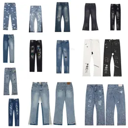 Mäns jeans Nya herrdesigner Högkvalitativ bläck Graffiti Micro FLAGE SPLASH-BINK COOL Luxury Denim Galleries