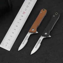 Küçük Katlanır Pocket Bıçağı Değiştirilebilir Bıçaklar Paslanmaz Çelik Taşınabilir Kutu Kesici