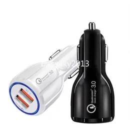 Fast Quick Charging 30W QC3.0 18W Dual USb Car Charger Auto power adapter for iphone 15 14 11 12 13 Samsung s7 s8 S23 S24 B1 gps mp3