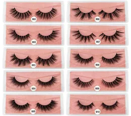 3D Mink False Eyelash 3D False Easeleash Natural Long Makeup Lash Extension بكميات كبيرة مع الخلفية الوردية DHL 1346703