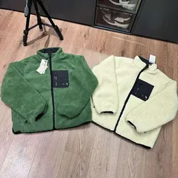 Herrjacka lammull bomullsjacka klassisk dubbel ansikte bär polär fleece vintage casual damer designer stil hög kvalitet kappa höst vinter svart åtta biljard