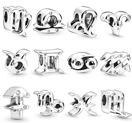 2019 Ny jul 100 925 Sterling Silver Winter Sparkling Tolv Zodiac Series Charm Fit Diy Women Armband Fashion Original JE9747055