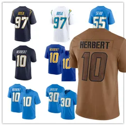 Maglie da calcio Quentin Johnston 10 Justin Herbert Khalil Mack 30 Austin Ekeler 13 Keenan Allen 3 Derwin James Jr. 97 Joey Bosa J.C. Jackson 2023