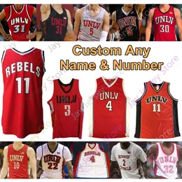 Anpassad 2020 Un Rebels Basketball Jersey NCAA College Larry 4 Johnson Shawn 31 Marion Lamar 5 Odom 34 Rider 23 Reggie Theus Amauri Hardy