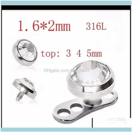 Plugs Jewelryplugs & Tunnels 316L Stainless Steel Skin Diver Piercing Micro Dermal Jewelry Body Drop Delivery Xs0Bx268c