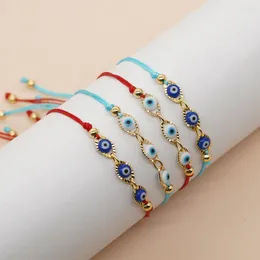 Strang Go2boho Mode Europäischen und Amerikanischen Stil Erschwinglichen Luxus Ornament Glas Augen Hand Weben Armband Frauen