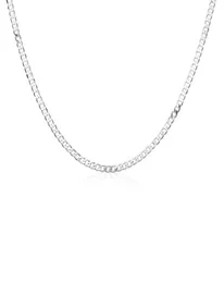 Ожерелье из стерлингового серебра с покрытием 16, 18, 20, 22, 24, 26, 28, 30 дюймов, 4 мм, Men039s, ожерелье вбок, DHSN132, серебряная пластина 925, цепочки j5741865