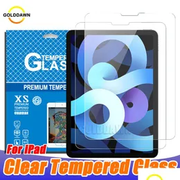 Tablet Pc Screen Protectors 9H Tempered Glass Clear Sn Protector Film For Ipad 10 10.9 11 Inch 2022 10.2Inch Air 6 Pro 9.7 12.9 Mini 8 Dh3Fn