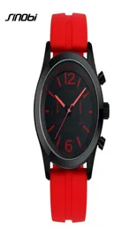 SINOBI спортивные женские наручные часы 039s Casula Женева Кварцевые часы Мягкий силиконовый ремешок Модный цвет Дешевые доступные Reloj Mujer9295106