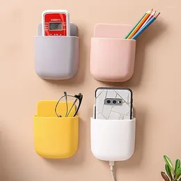 Jewelry Pouches Wall Mounted Remote Control Organizer Living Room Bedside Shelf No Punch Holder Home Cell Phone Charging Storage Hanger