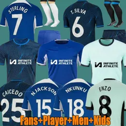 MUDRYK 23 24 ENZO CFC NKUNKU Soccer Jerseys Player Fans COLLECTION GALLAGHER STERLING HOME Uniform 2023 2024 FOFANA AWAY Out Football Shirt S Kits CAICEDO