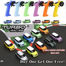 Electric/RC Car Turbo Racing 1 76 MINI 2.4GHz Full Scale RC Professional Electric Remote Control Model Car 231130