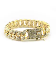 Men039S Diamond Tennis Bracelet 힙합을위한 모든 아이스 아웃 체인 브레이슬릿 쿠바 링크 혼란 블링 체인 맨에 대한 보석 1799007