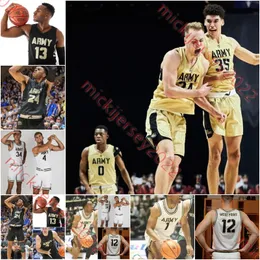 Ordu Siyah Şövalyeleri Basketbol Forması Ryan Curry Josh Scovens Kendall Hailey Dylan Blair Tate Laczkowski Mens Gençlik Özel Dikişli Ordu Jersey