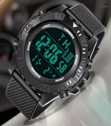 2020 New Electronic Digital Watch Men Multifunction Luminous Watches LED Fashion Sports Waterproof Large Dial Alarm Wrist Watch19030208