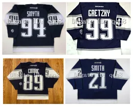 2001 Retro Koho Oilers Hockey Jerseys 94 Ryan Smyth 97 Connor McDavid 99 Wayne Gretzky 89 Mike Comrie 21 Jason Smith Blue Custom Name Nu