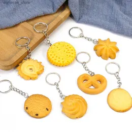 Porte-clés longes biscuits au beurre porte-clés pâtisserie savoureux modèle de nourriture voiture porte-clés sac charme pendentif porte-clés amusant bijoux cadeaux R231201