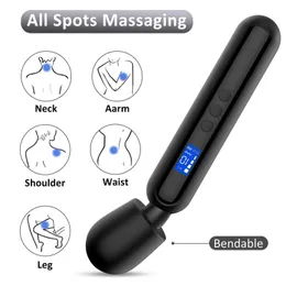 vibrators New Av Vibrator Lcd Display with 10 Frequency Vibration and 4 Speed Charging Female Masturbator Adult Sex Toy