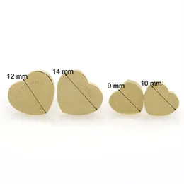 New Fashion Gold Silver Rose Gold Brended Women Stainless Please Recome to Heart Charms Stud Earring 1pcs Drop 2020254Q