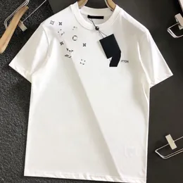 2023 Estate uomo e donna Designer plus T-shirt Marchio di moda allentato T-shirt casual da uomo Abbigliamento di lusso Street camicia a maniche corte in bianco e nero T-shirt LL S-5XL