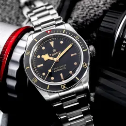 Wristwatches THORN BB58 39MM Retro Watch Men Snowflake Hands NH35A Movement Automatic Mechanical Sapphire Crystal 200M Waterproof C3